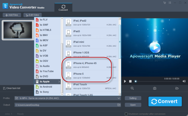 Convert AVI to iPhone on Windows