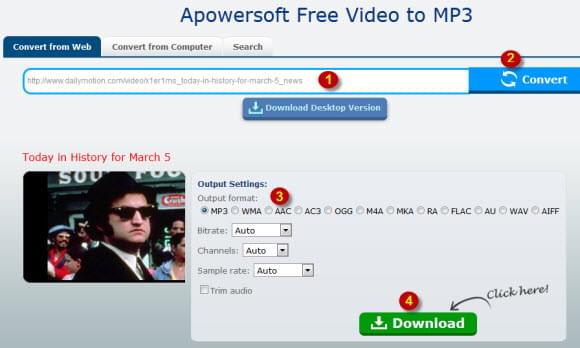 free convert dailymotion to mp3