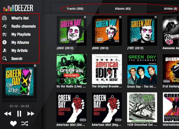 deezer interface