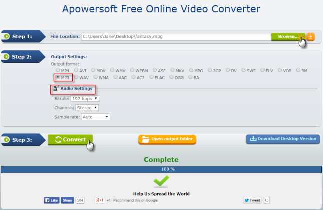 Online DVD converter