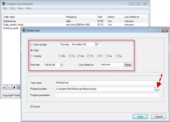 Freebyte scheduler