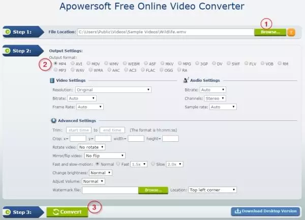 online way to convert