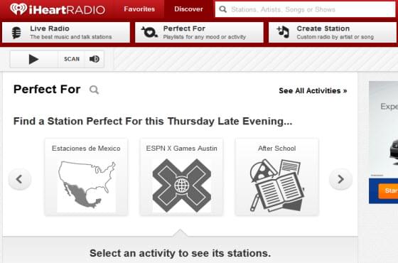 iheartradio interface