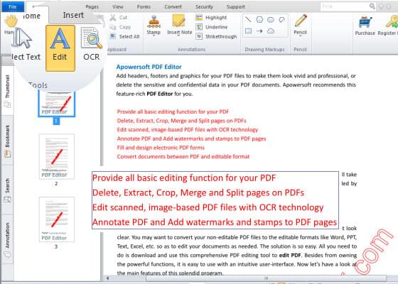 edit text on PDF