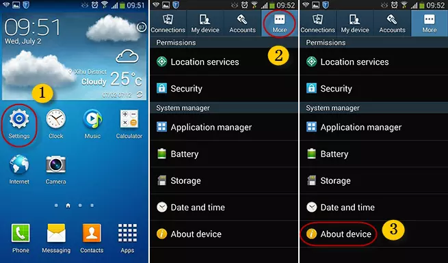 Process 1 to open USB debugging on Android 4.2-4.3