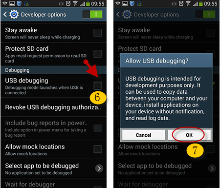 Process 3 to open USB debugging on Android 4.2-4.3