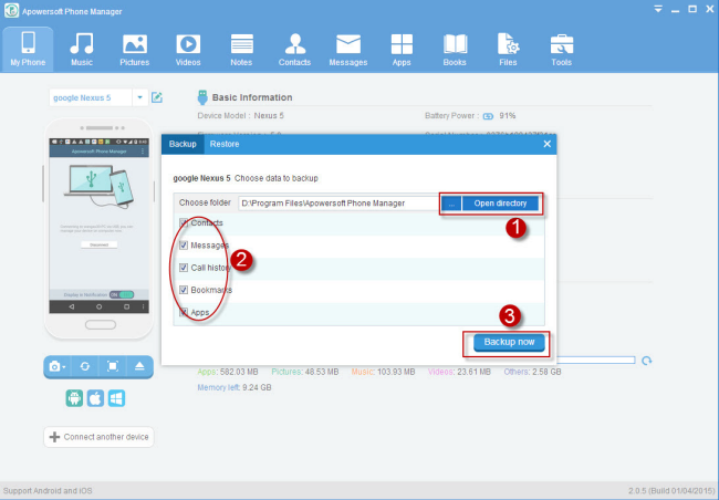 Process to backup