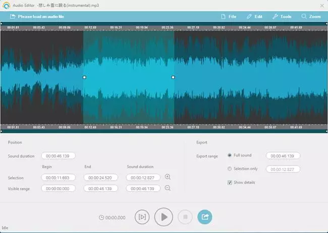 inlaid audio editor