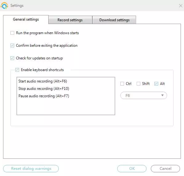 general settings