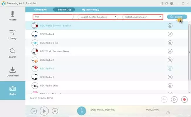 search radio