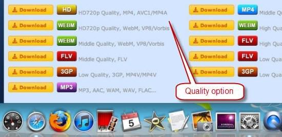 Choose video quality
